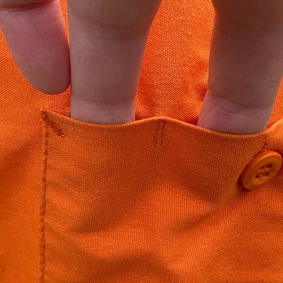 3 Red Kap Mens XXL Long Sleeve Orange Work Shirt Cotton Dual Chest Pockets - Picture 3 of 13